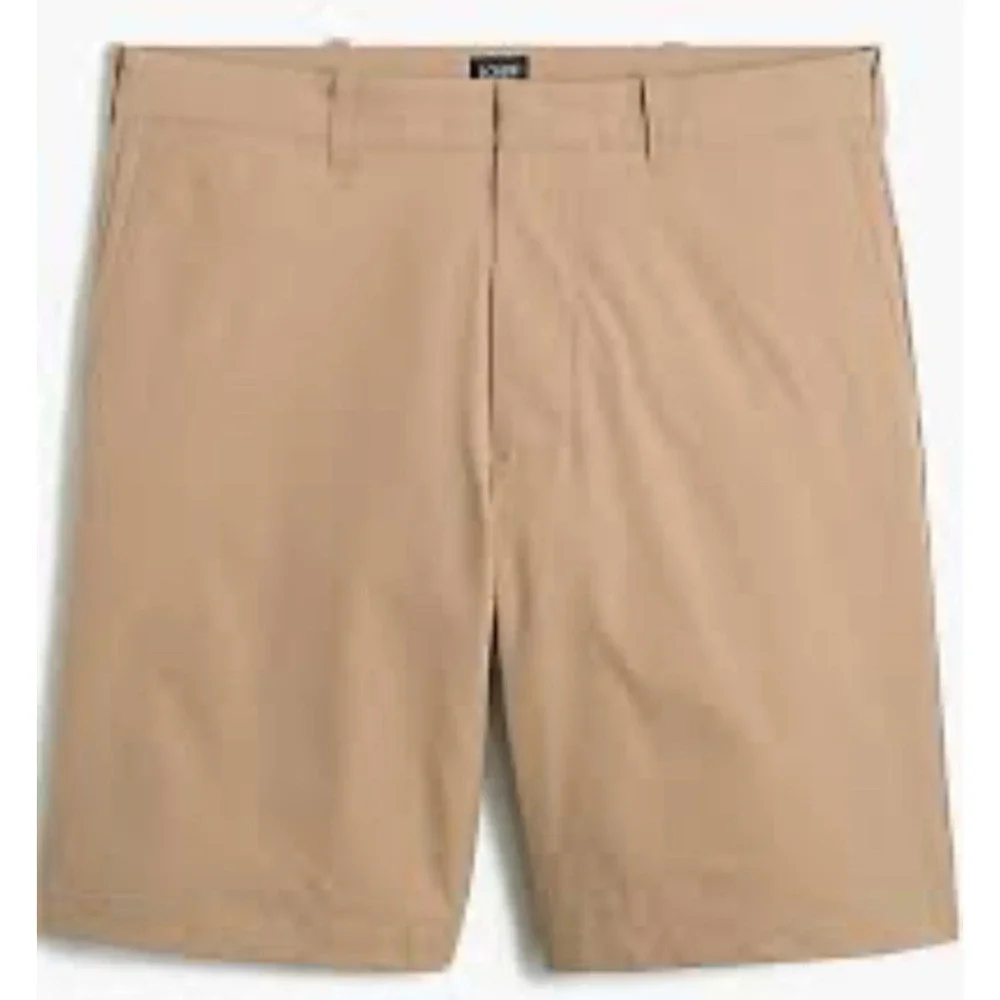 J‎ Crew Tech Shorts Men 38 Khaki Chino Lightweight Stretch 9